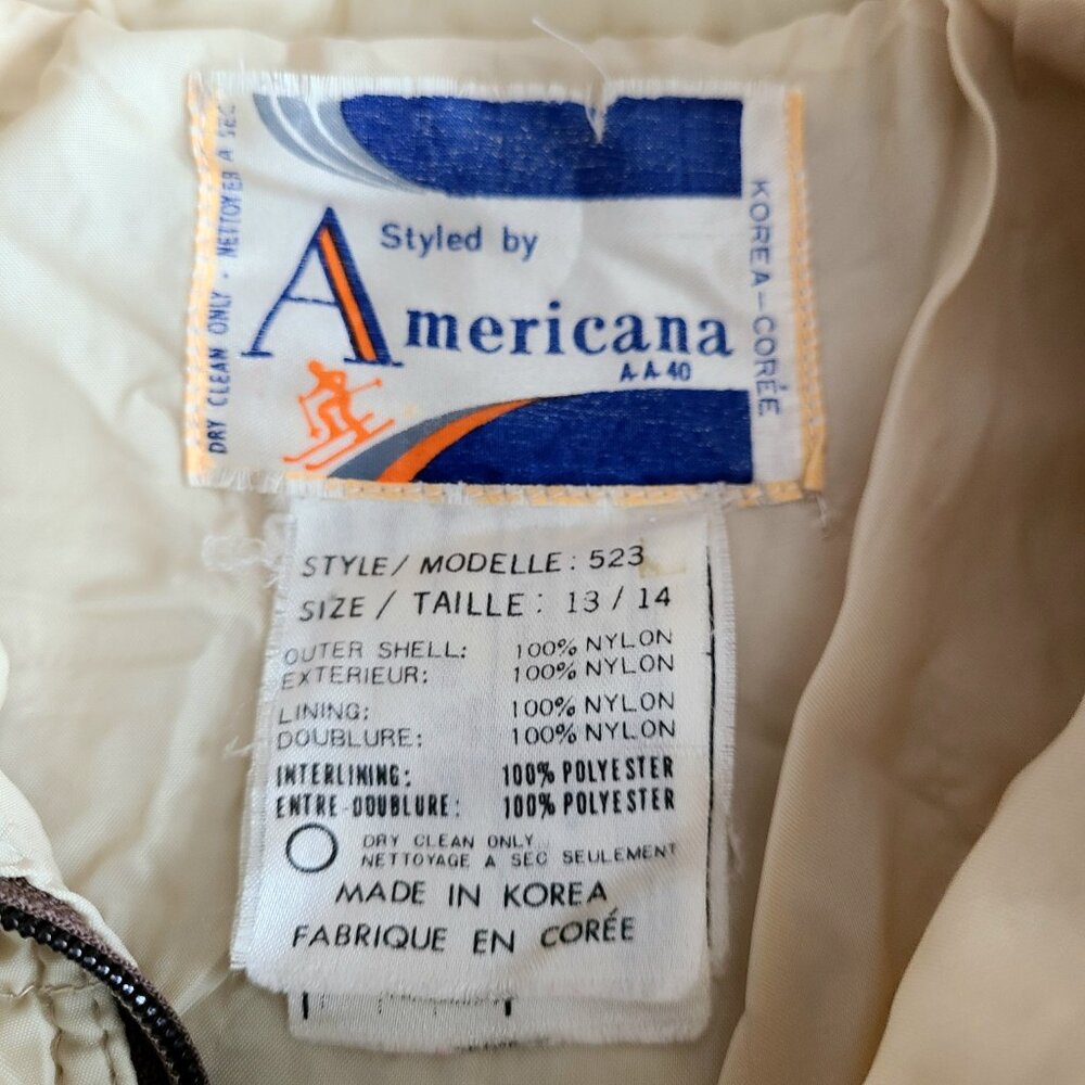 Vintage Styled by Americana 1970s-1980s beige short unisex jacket. - Picture 6 of 13